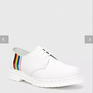 Dr. Martens 1461 For Pride Smooth Leather Oxford Shoes White Size 5 M 6 W